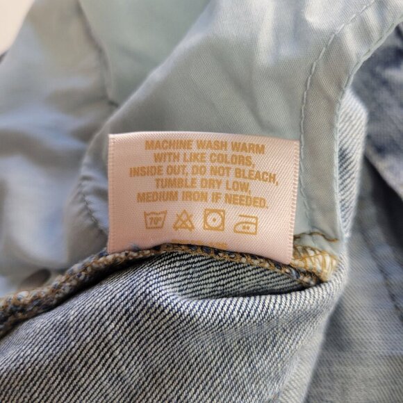 S by Serena Pinch Waist Jeans Womens 28 Button Fly Straight Leg Whiskering USA - Picture 10 of 10